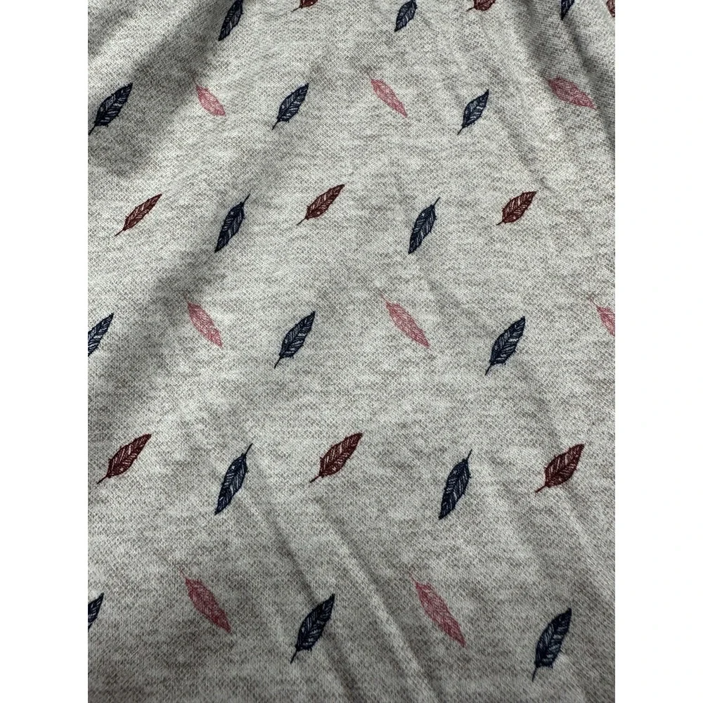 Johnnie-O Featherweight Shirt Mens Large Feather Print Button‎ Up Long Sleeve